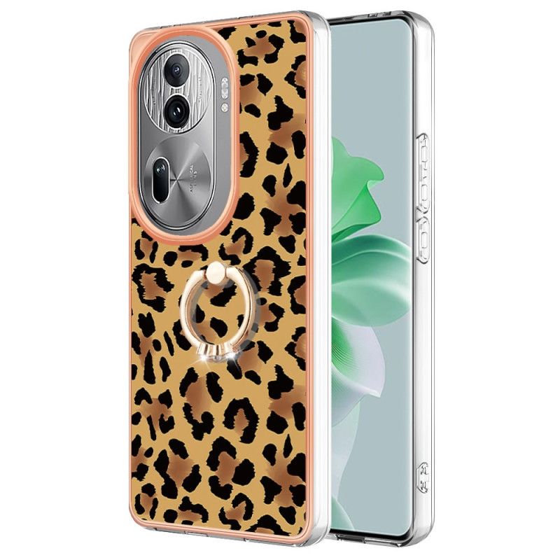 Kryt Na Oppo Reno 11 Pro 5g Podporný Prsteň S Leopardím Vzorom
