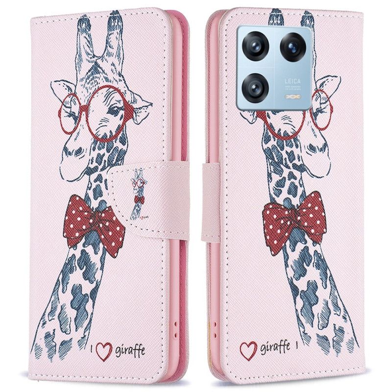 Kožené Puzdro Xiaomi 13 Pro Inteligentná Žirafa