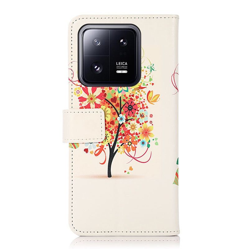 Kožené Puzdro Xiaomi 13 Pro Kvitnúci Strom
