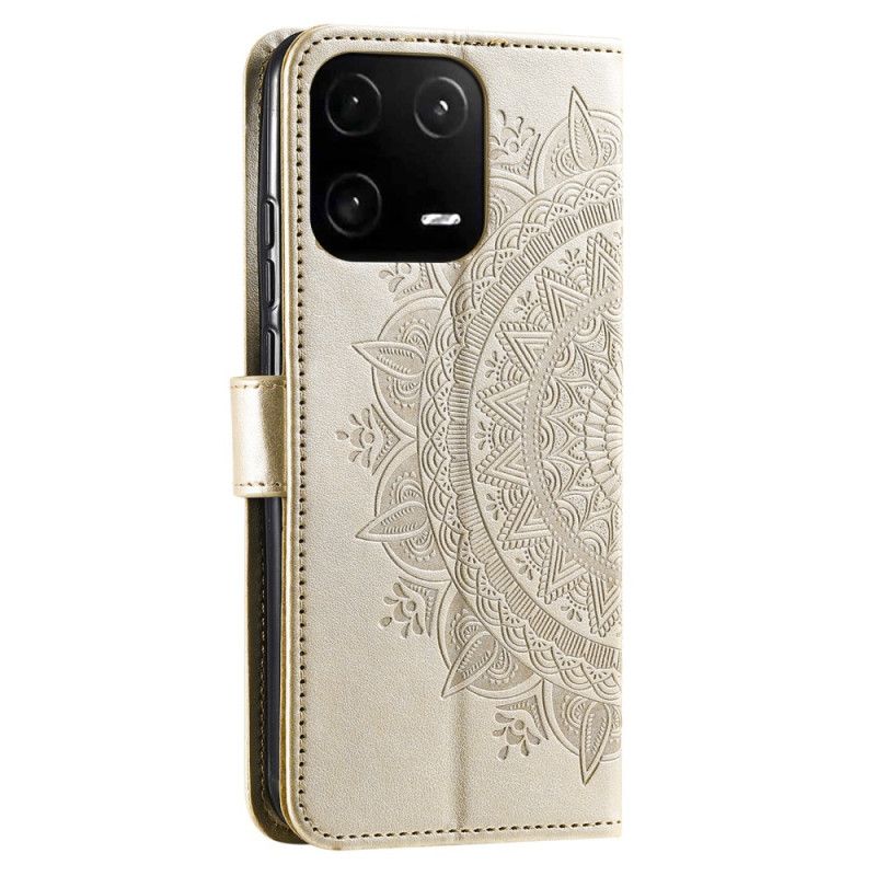 Kožené Puzdro Xiaomi 13 Pro Mandala Sun So Šnúrkou