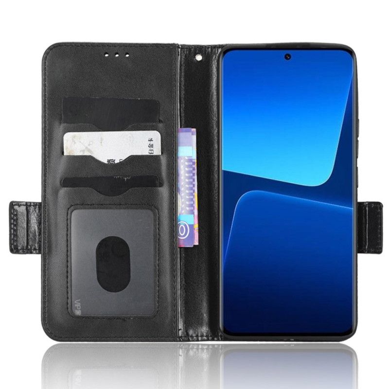 Kožené Puzdro Xiaomi 13 Pro Trojuholníky So Šnúrkou