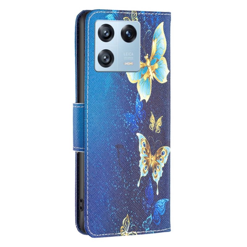 Peňaženkový Kryt Xiaomi 13 Pro Motýle