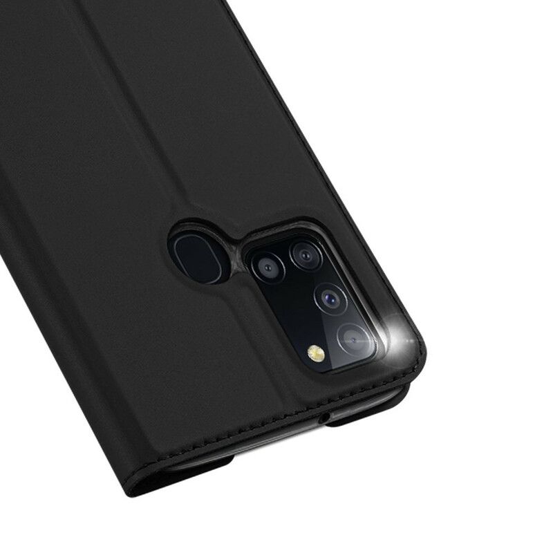 Flipové Puzdro Samsung Galaxy A21s Kožené Puzdro Skin Pro Dux Ducis