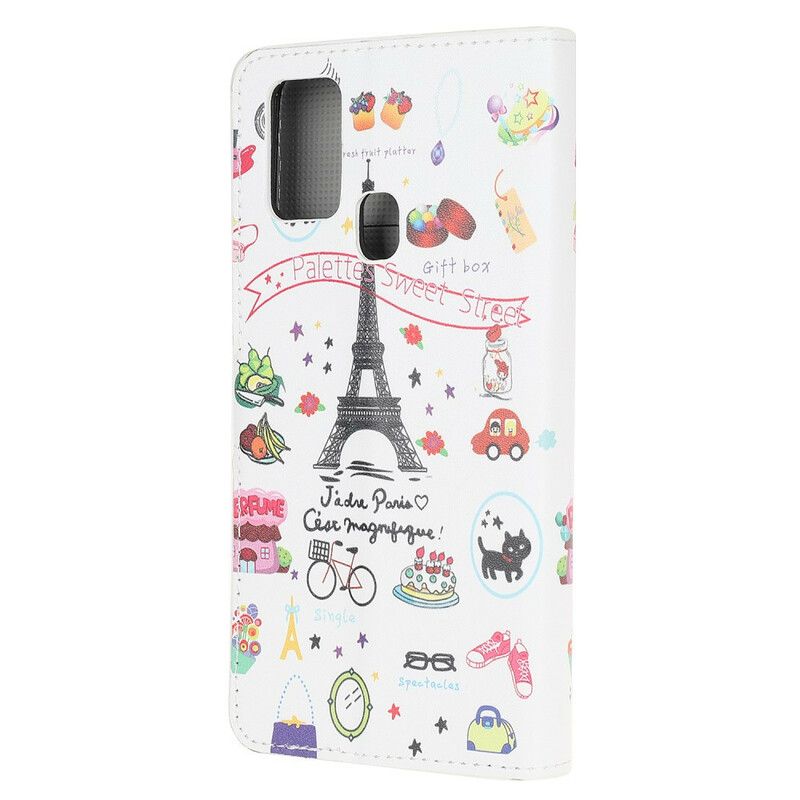 Flipové Puzdro Samsung Galaxy A21s Milujem Paríž