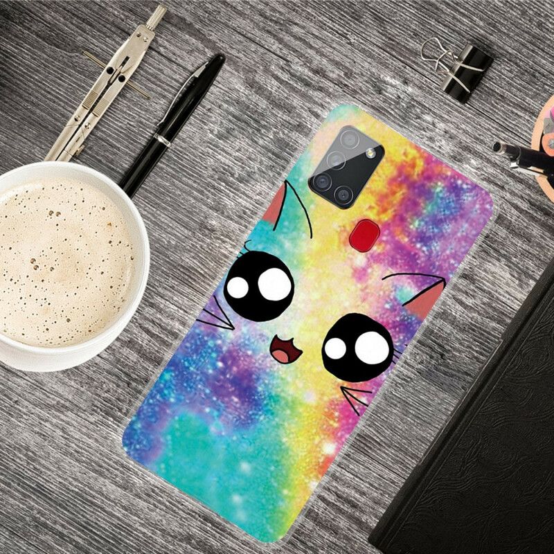 Kryt Samsung Galaxy A21s Kreslená Mačka