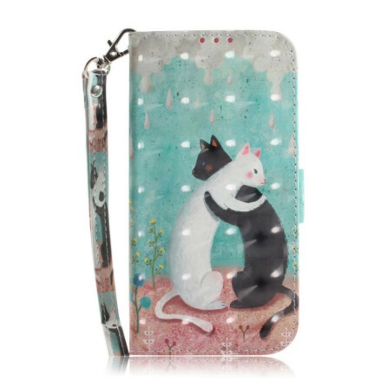 Peňaženkový Kryt Samsung Galaxy A21s Strappy Cat Friends