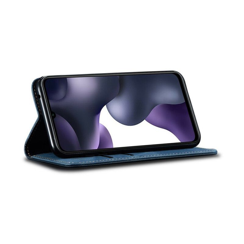 Flipové Puzdro Xiaomi Mi 10 Lite Kožené Puzdro Džínsová Tkanina
