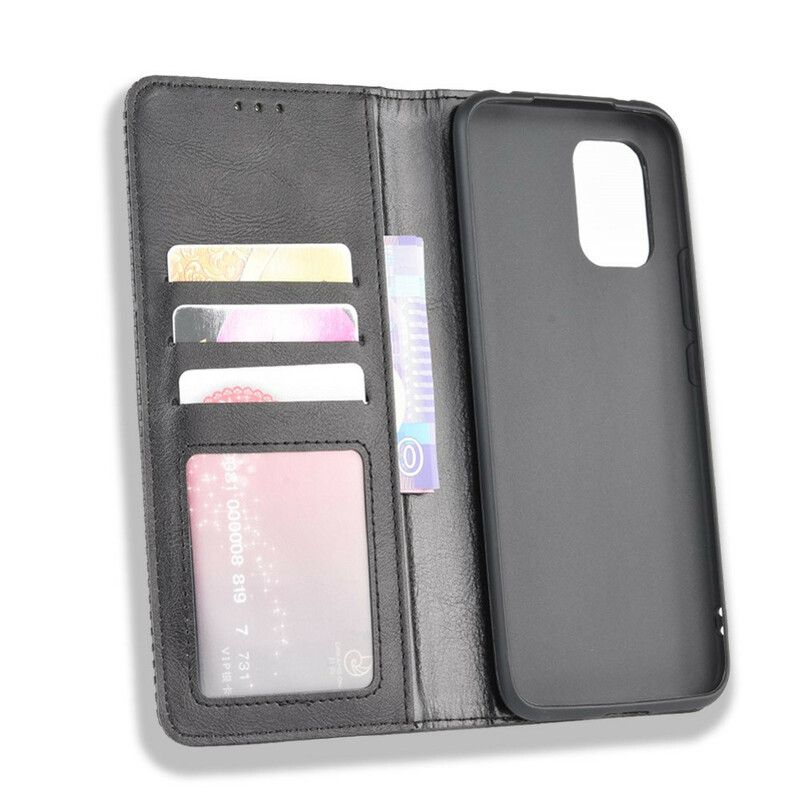 Flipové Puzdro Xiaomi Mi 10 Lite Kožené Puzdro Štylizovaný Efekt Vintage Kože