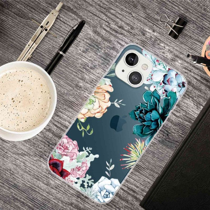 Kryt iPhone 14 Plus Akvarelové Kvety