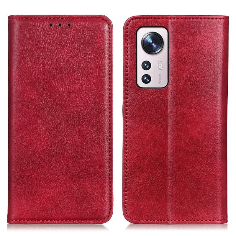Flipové Puzdro Xiaomi 12 / 12X Kožené Puzdro Textúra Štiepanej Kože Z Liči