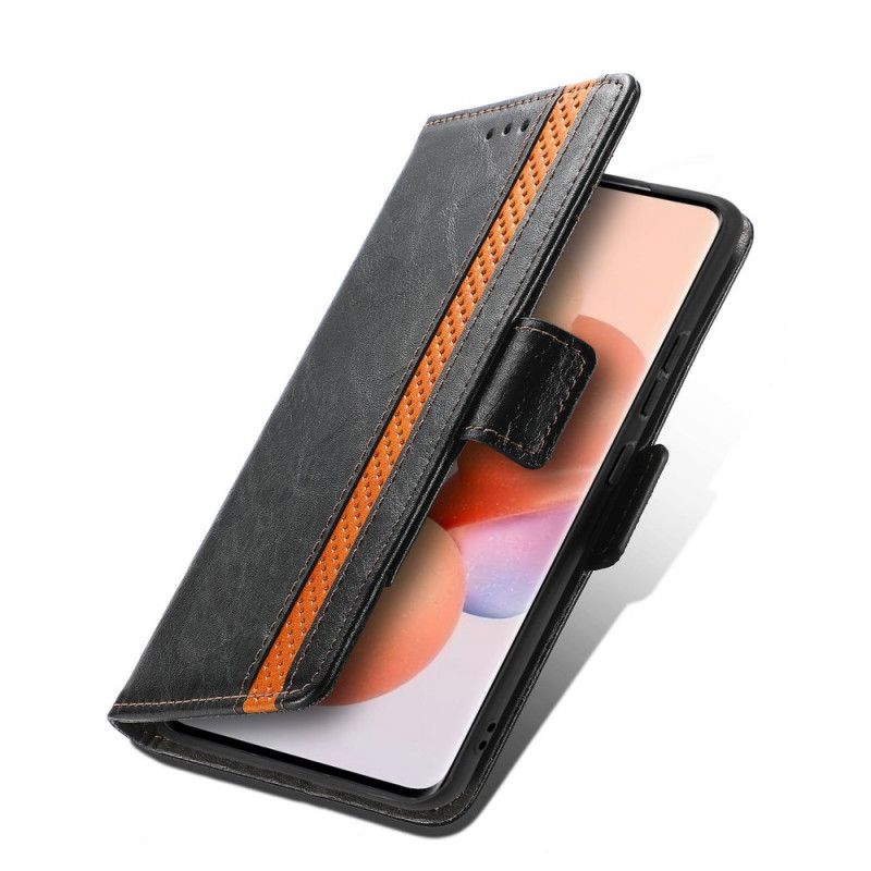 Kožené Puzdro Xiaomi 12 / 12X Dvojfarebná Dvojitá Spona