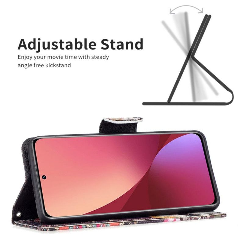 Kožené Puzdro Xiaomi 12 / 12X Indické Slony