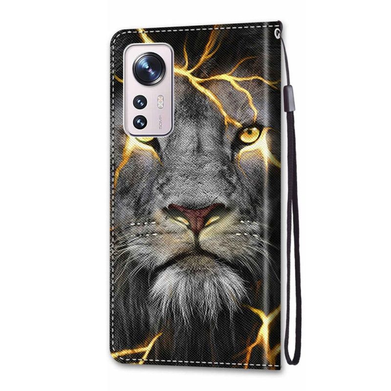 Kožené Puzdro Xiaomi 12 / 12X Mačka S Popruhom