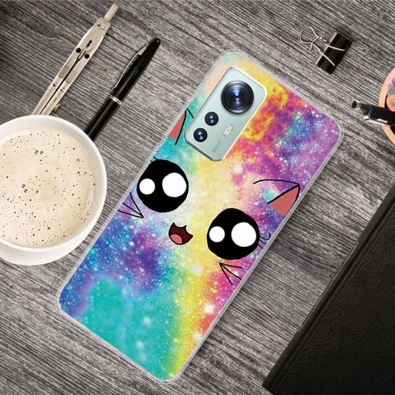 Kryt Xiaomi 12 / 12X Silikónová Kreslená Mačka