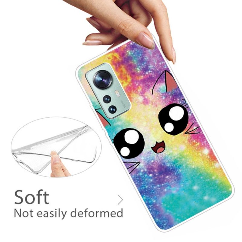 Kryt Xiaomi 12 / 12X Silikónová Kreslená Mačka