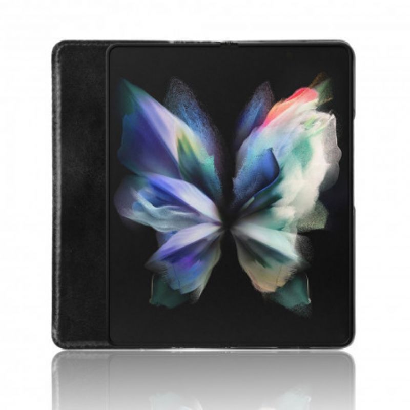 Flipové Puzdro Samsung Galaxy Z Fold 3 5G Kožené Puzdro Efekt Štylizovanej Kože