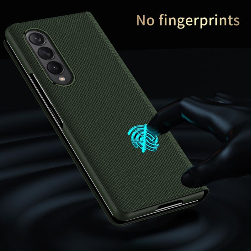 Flipové Puzdro Samsung Galaxy Z Fold 3 5G Kožené Puzdro Štýlové Uhlíkové Vlákno