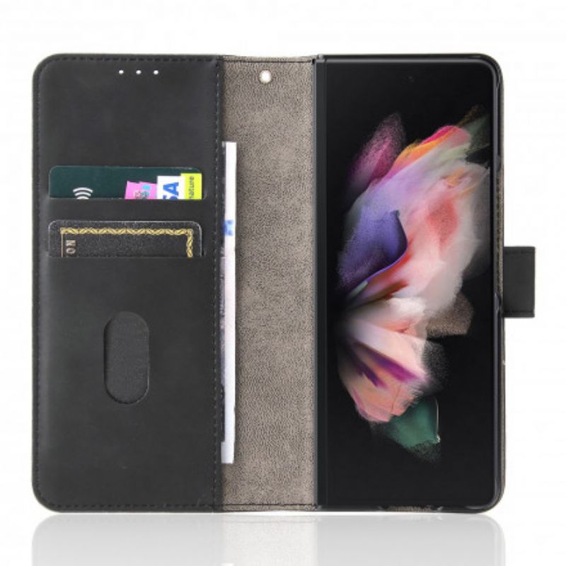 Kožené Puzdro Samsung Galaxy Z Fold 3 5G Dotyk Pokožky