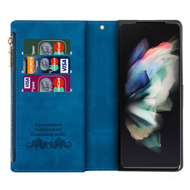 Kožené Puzdro Samsung Galaxy Z Fold 3 5G S Peňaženkou Na Mince