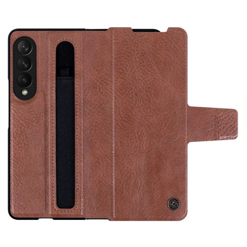 Kožené Puzdro Samsung Galaxy Z Fold 3 5G Umelá Koža Nillkin
