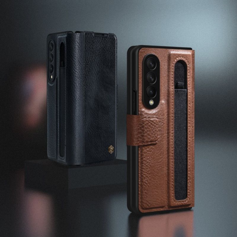 Kožené Puzdro Samsung Galaxy Z Fold 3 5G Umelá Koža Nillkin