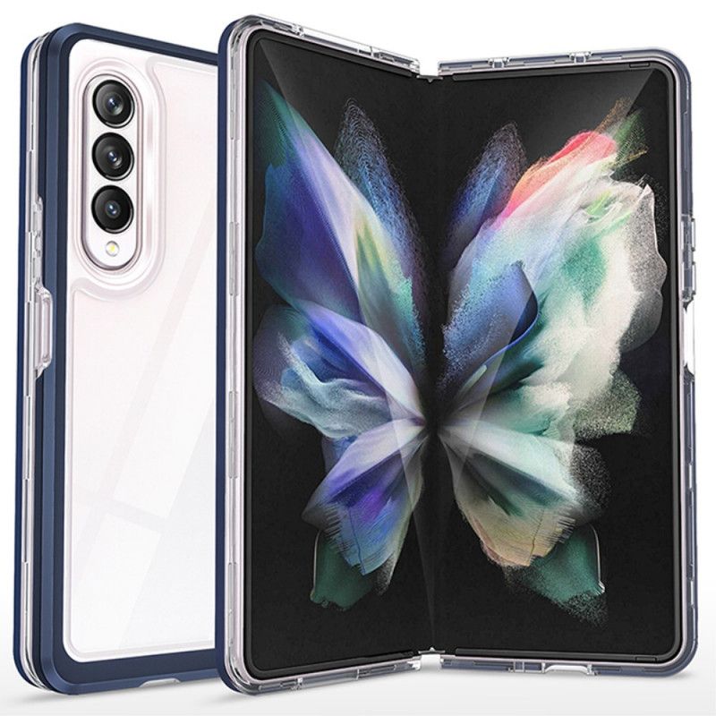 Kryt Samsung Galaxy Z Fold 3 5G Priehľadné Hybridné Farebné Okraje