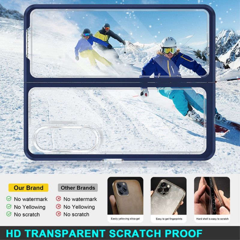 Kryt Samsung Galaxy Z Fold 3 5G Priehľadné Hybridné Farebné Okraje