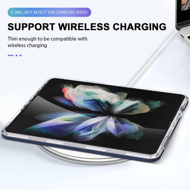 Kryt Samsung Galaxy Z Fold 3 5G Priehľadné Hybridné Farebné Okraje
