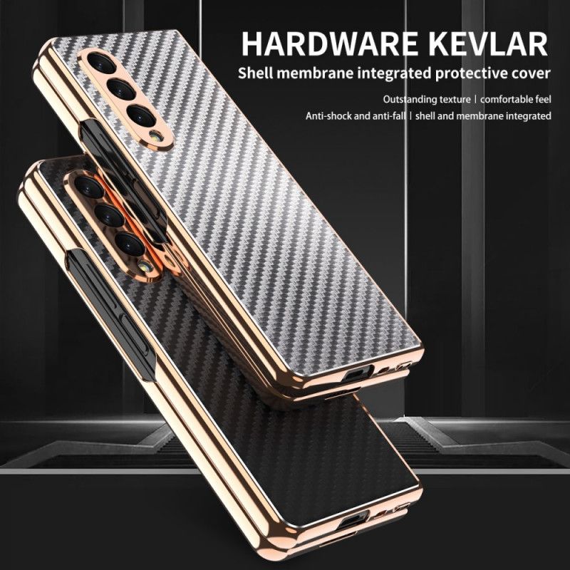 Kryt Samsung Galaxy Z Fold 3 5G Uhlíkové Vlákno S Ochranou Obrazovky
