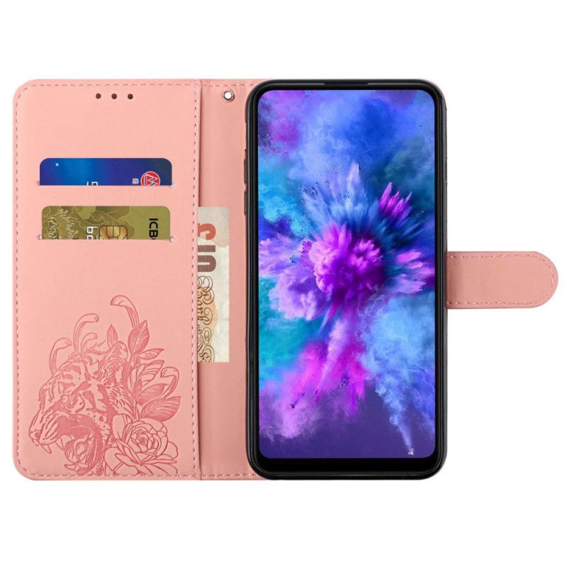 Peňaženkový Kryt Xiaomi Mi 11i 5G Strappy Barokový Tiger