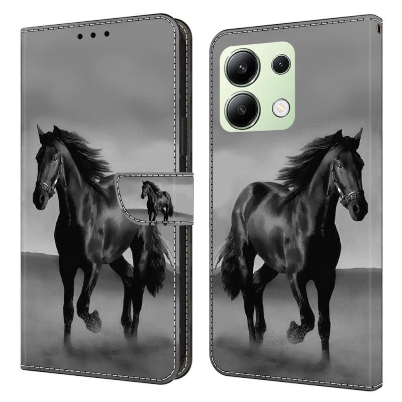 Kožené Puzdro Xiaomi Redmi Note 13 4g Kryt Na Mobil Čierny Kôň