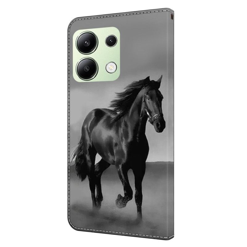 Kožené Puzdro Xiaomi Redmi Note 13 4g Kryt Na Mobil Čierny Kôň