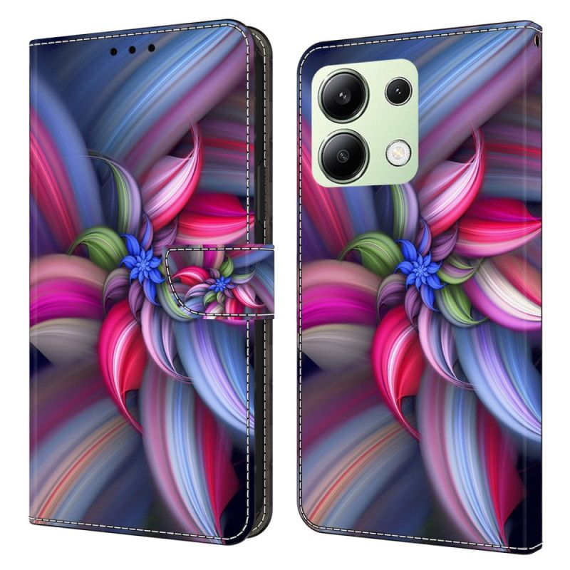Kožené Puzdro Xiaomi Redmi Note 13 4g Kryt Na Mobil Farebné Kvety