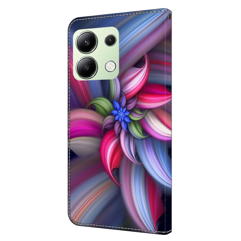 Kožené Puzdro Xiaomi Redmi Note 13 4g Kryt Na Mobil Farebné Kvety