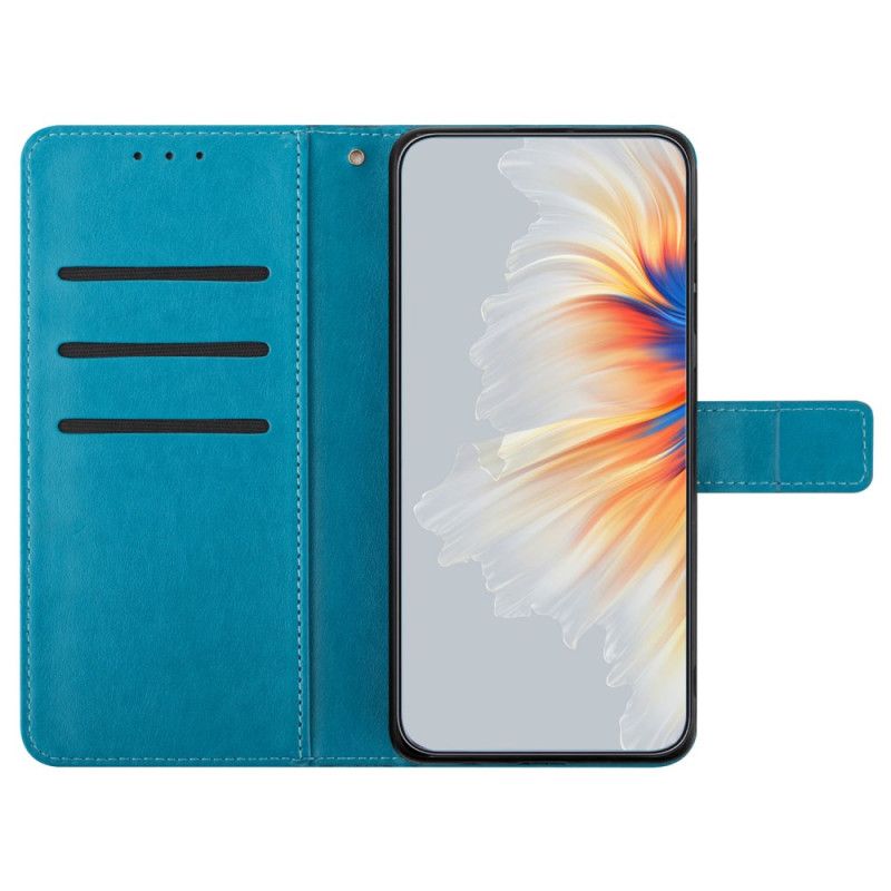Kožené Puzdro Xiaomi Redmi Note 13 4g Kryt Na Mobil Tlač Mandaly S Remienkom
