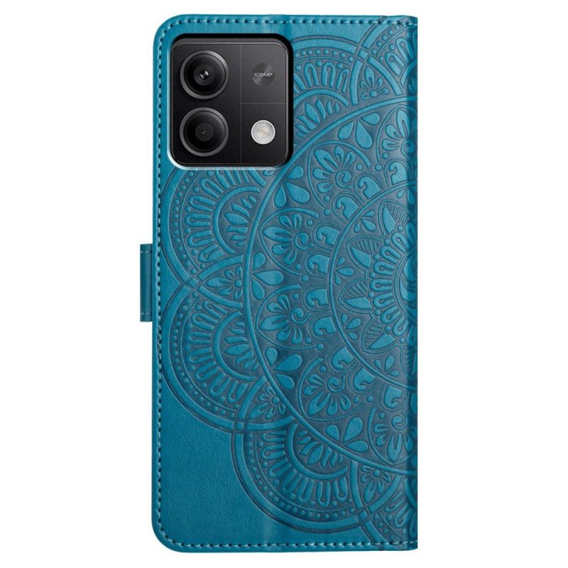 Kožené Puzdro Xiaomi Redmi Note 13 4g Kryt Na Mobil Tlač Mandaly S Remienkom