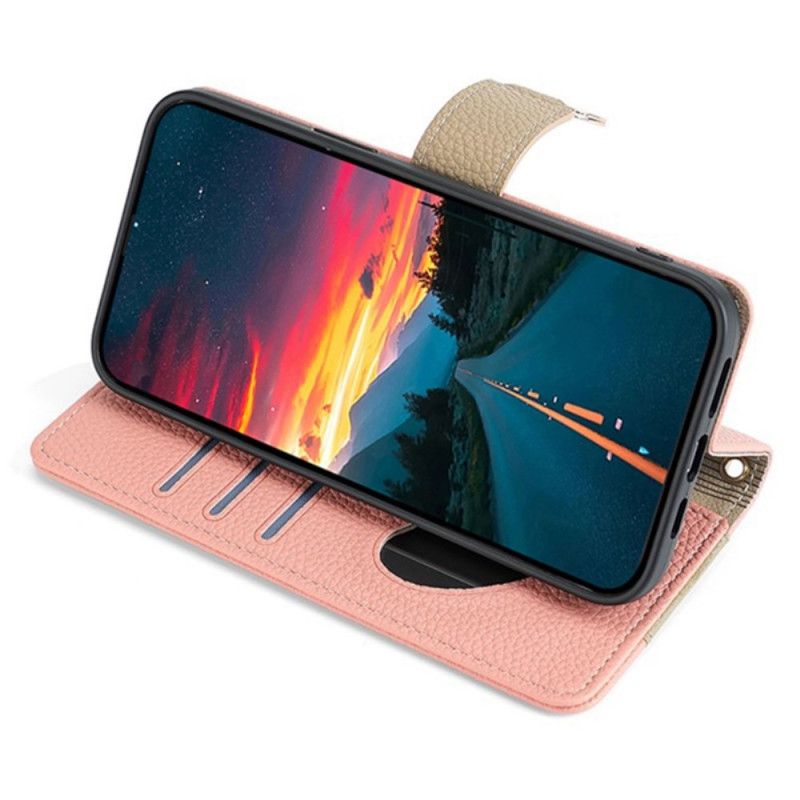 Kožené Puzdro Xiaomi Redmi Note 13 4g Kryt Na Mobil Zrkadlo A Ramenná Reťaz