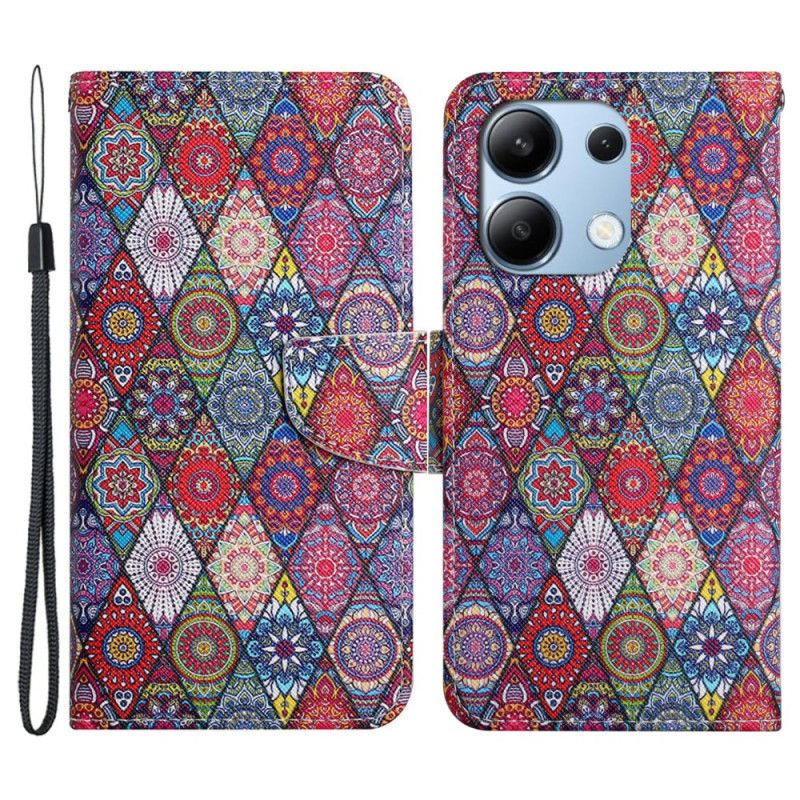 Kožené Puzdro Xiaomi Redmi Note 13 4g Lanyard Kaleidoskop
