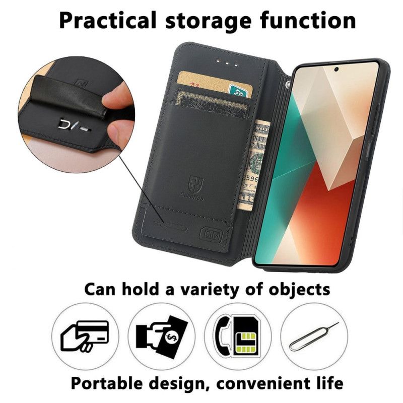 Kožené Puzdro Xiaomi Redmi Note 13 4g Peňaženka S Rfid Blokovaním Caseneo