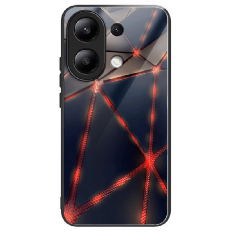 Kryt Xiaomi Redmi Note 13 4g Kryt Na Mobil Tvrdené Sklo Červené Trojuholníky