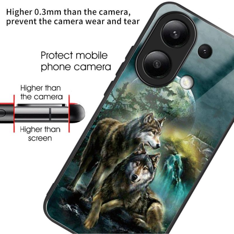 Kryt Xiaomi Redmi Note 13 4g Vzor Vlka Z Tvrdeného Skla