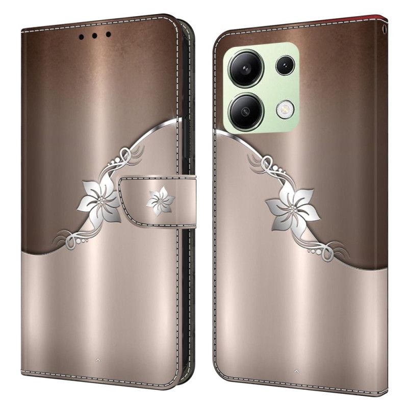Puzdro Xiaomi Redmi Note 13 4g Strieborný Kvet