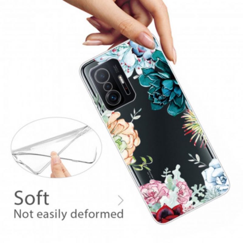 Kryt Xiaomi 11T / 11T Pro Bezšvové Akvarelové Kvety
