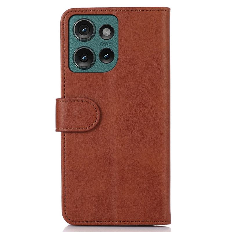 Puzdro Na Motorola Edge 50 Kožený Efekt