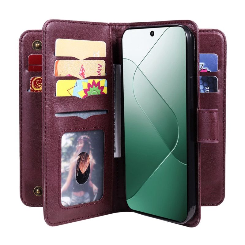 Kožené Puzdro Xiaomi 14 10 Držiteľov Kariet