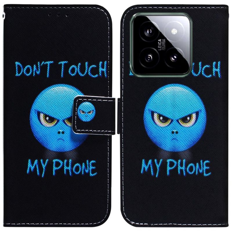 Kožené Puzdro Xiaomi 14 Kryt Na Mobil Emoji Telefónu