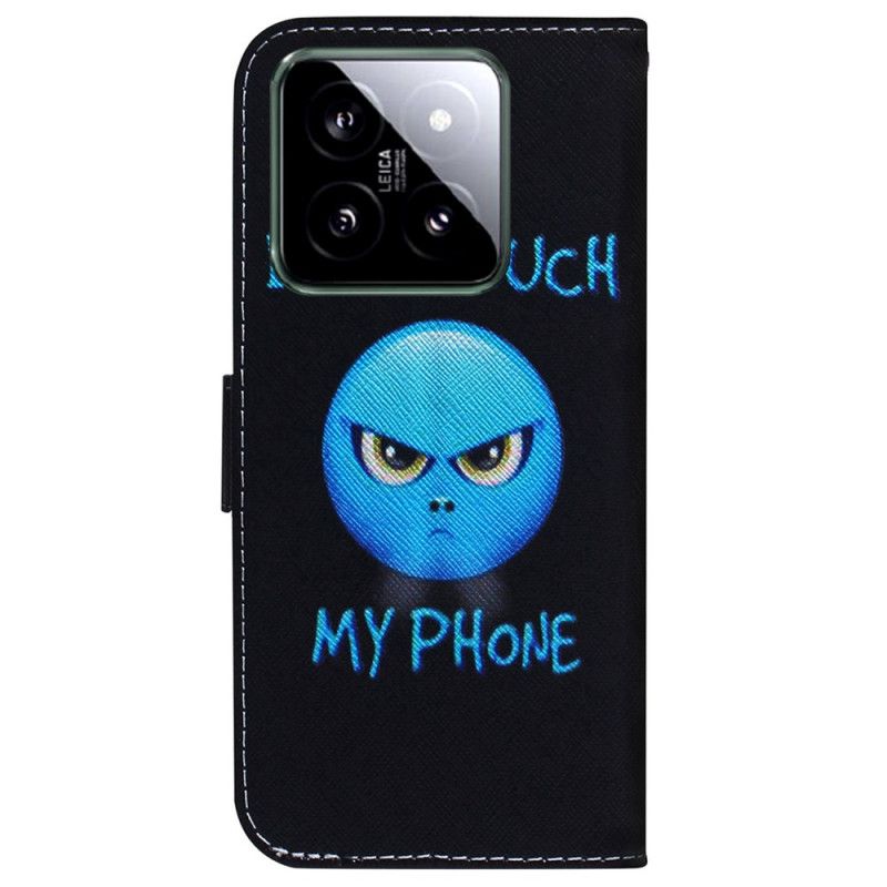 Kožené Puzdro Xiaomi 14 Kryt Na Mobil Emoji Telefónu