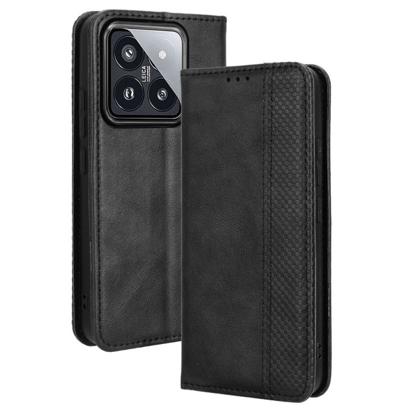 Kožené Puzdro Xiaomi 14 Retro Štýl
