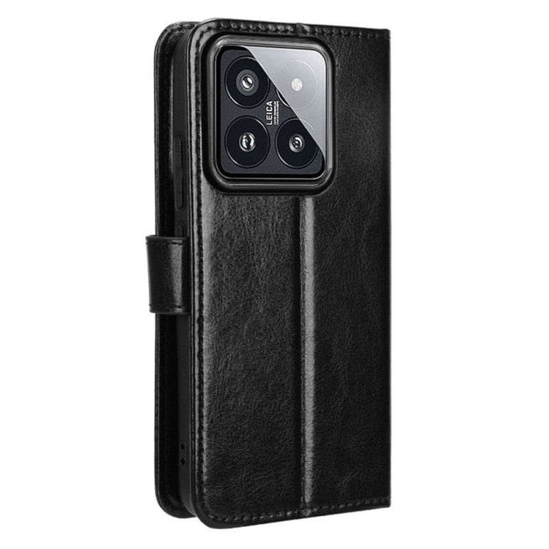 Puzdro Xiaomi 14 Krikľavá Umelá Koža S Remienkom