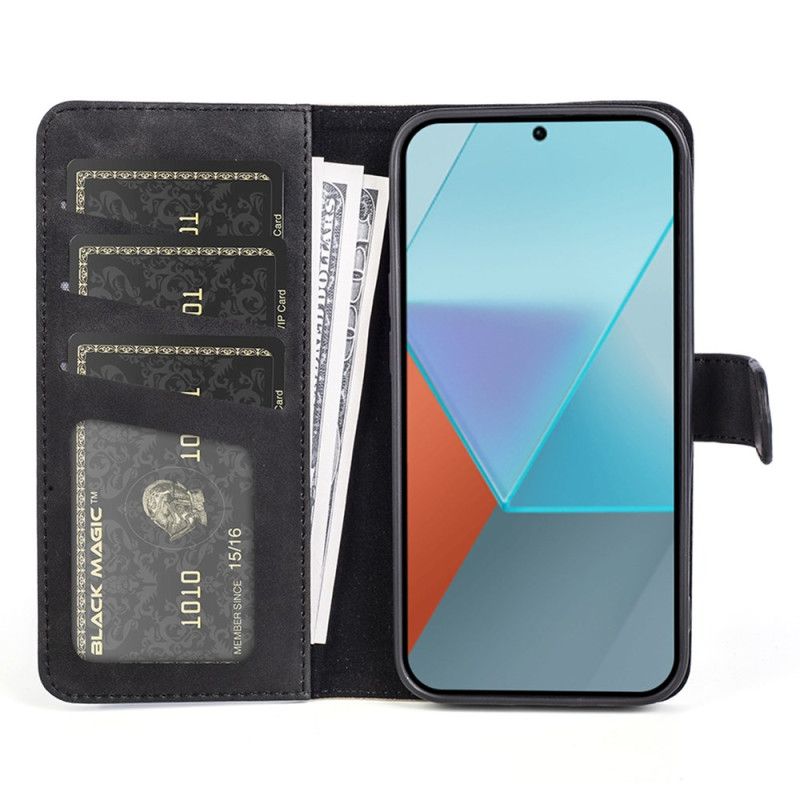 Kožené Puzdro Xiaomi Redmi Note 13 Pro 5g Kryt Na Mobil Dvojfarebný Dizajn
